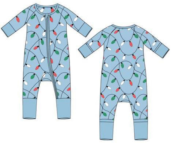 LIGHTS (blue) Pajamas one piece