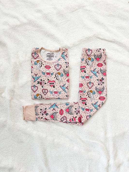 VALENTINE TATTOO pajamas two piece