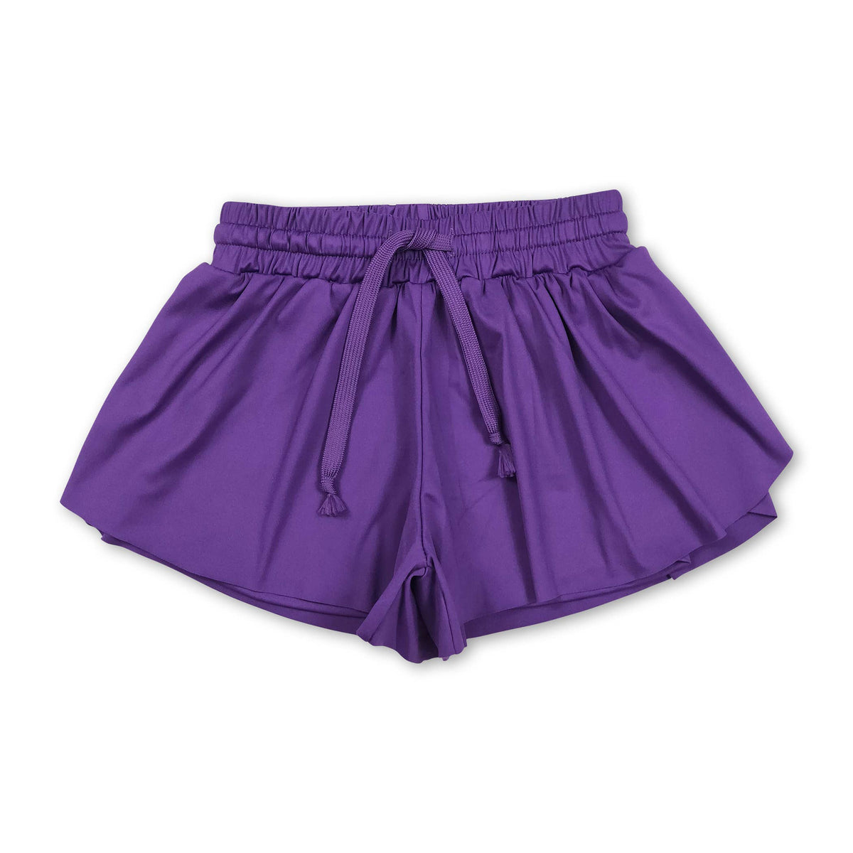 Blue kids girls activewear summer yoga shorts