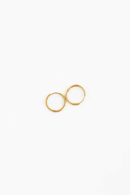Endless Hoop Thin Gold Earrings - Hypoallergenic, Girl Gift