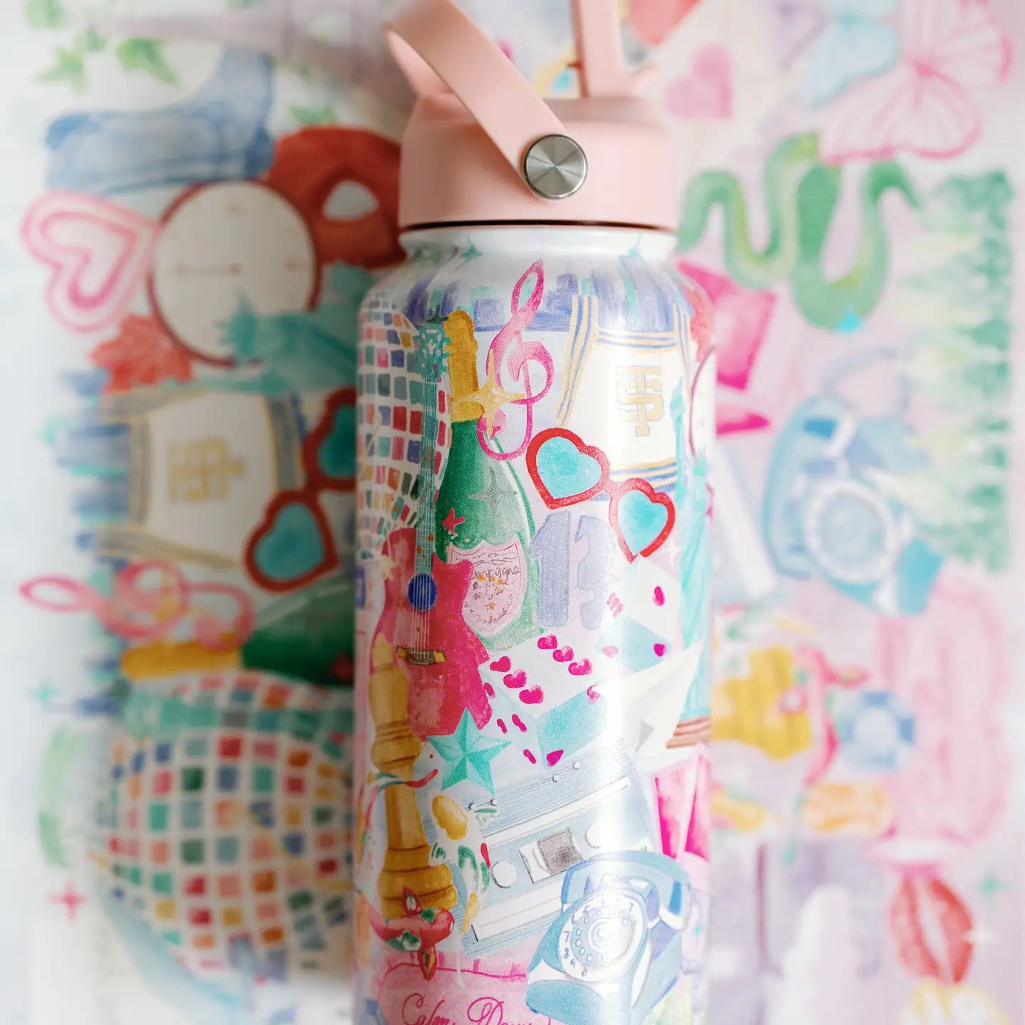 Taylor Swift 32 oz Insulated Water Bottle with Straw Lid