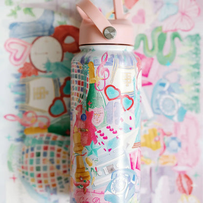 Taylor Swift 32 oz Insulated Water Bottle with Straw Lid