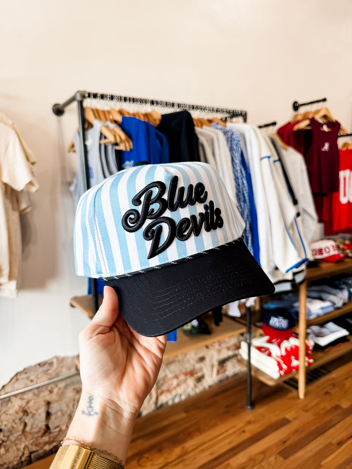 BLUE DEVILS / stripe hat