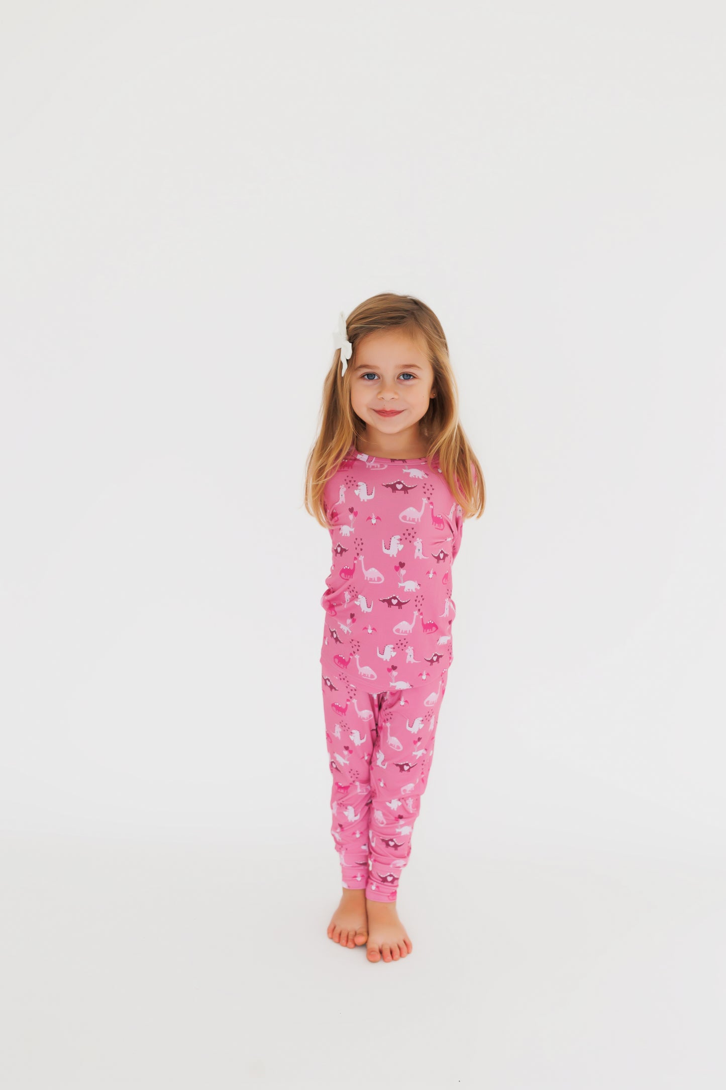 VALENTINE DINO (purple) pajamas two piece