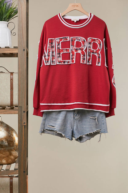 Holiday Merry Christmas Letter Sweatshirt