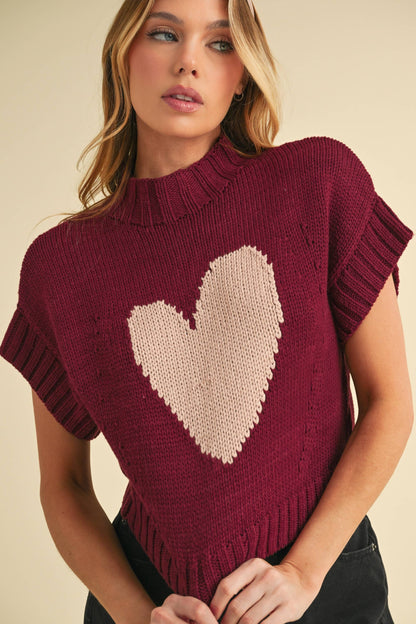 Heart Knitted Top