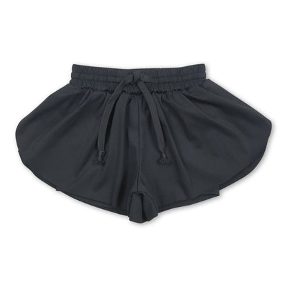 Blue kids girls activewear summer yoga shorts