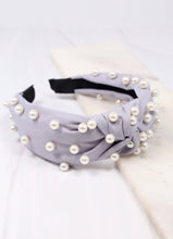 Load image into Gallery viewer, Apollo Headband with Pearls GRAY