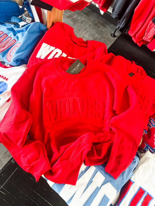 Wolves Embossed Sweatshirt