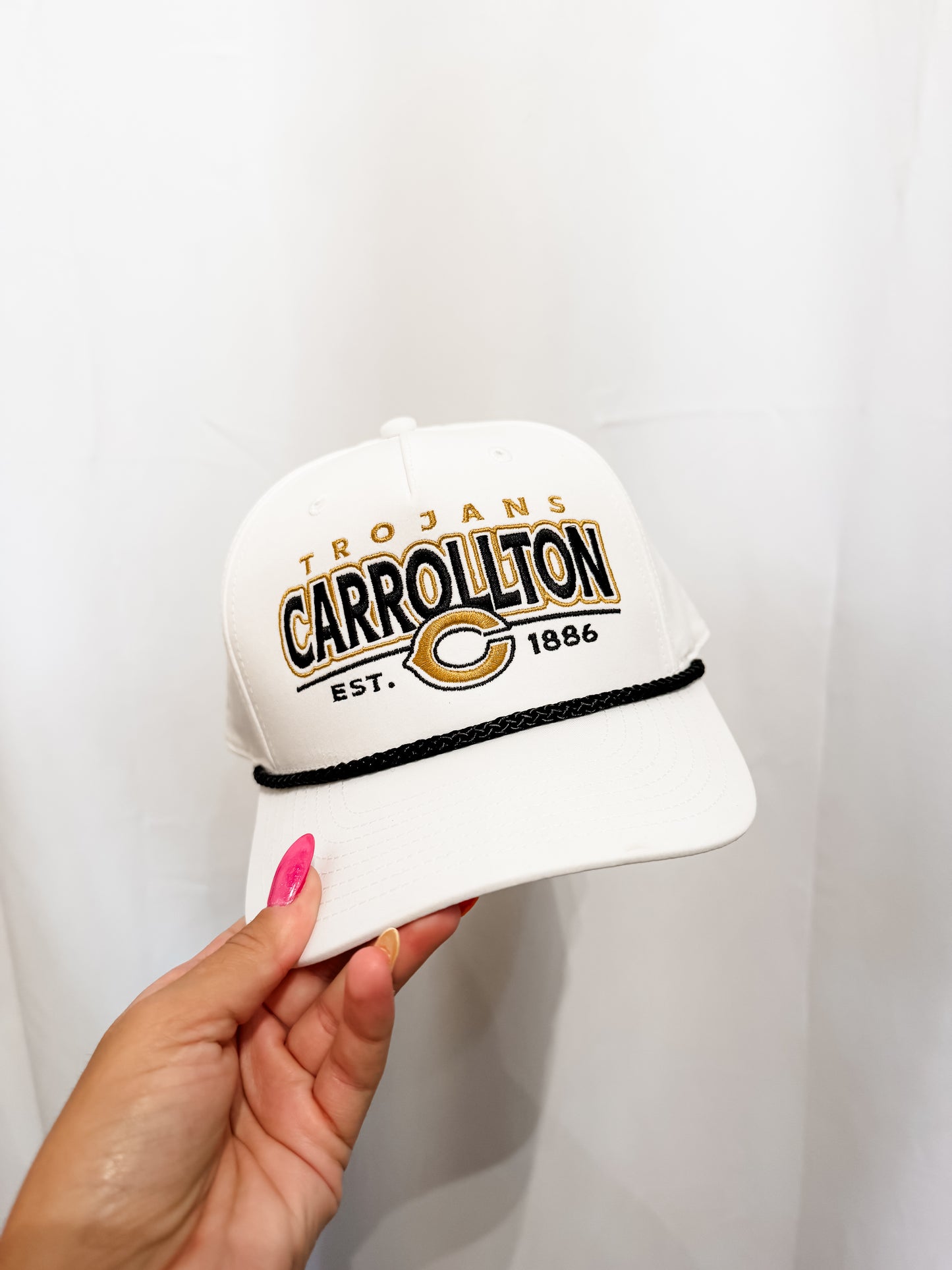 white carrollton rope hat