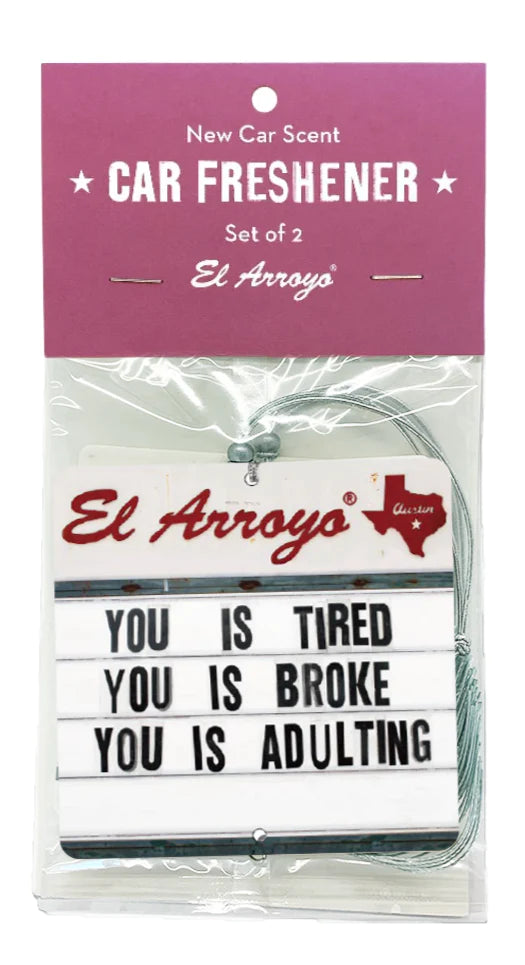 Car Air Freshener (2 Pack) - Adulting / El Arroyo