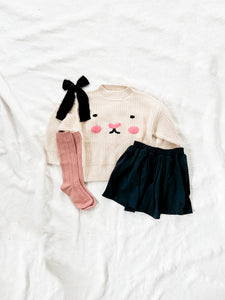 OH BUNNY! hand embroidered sweater