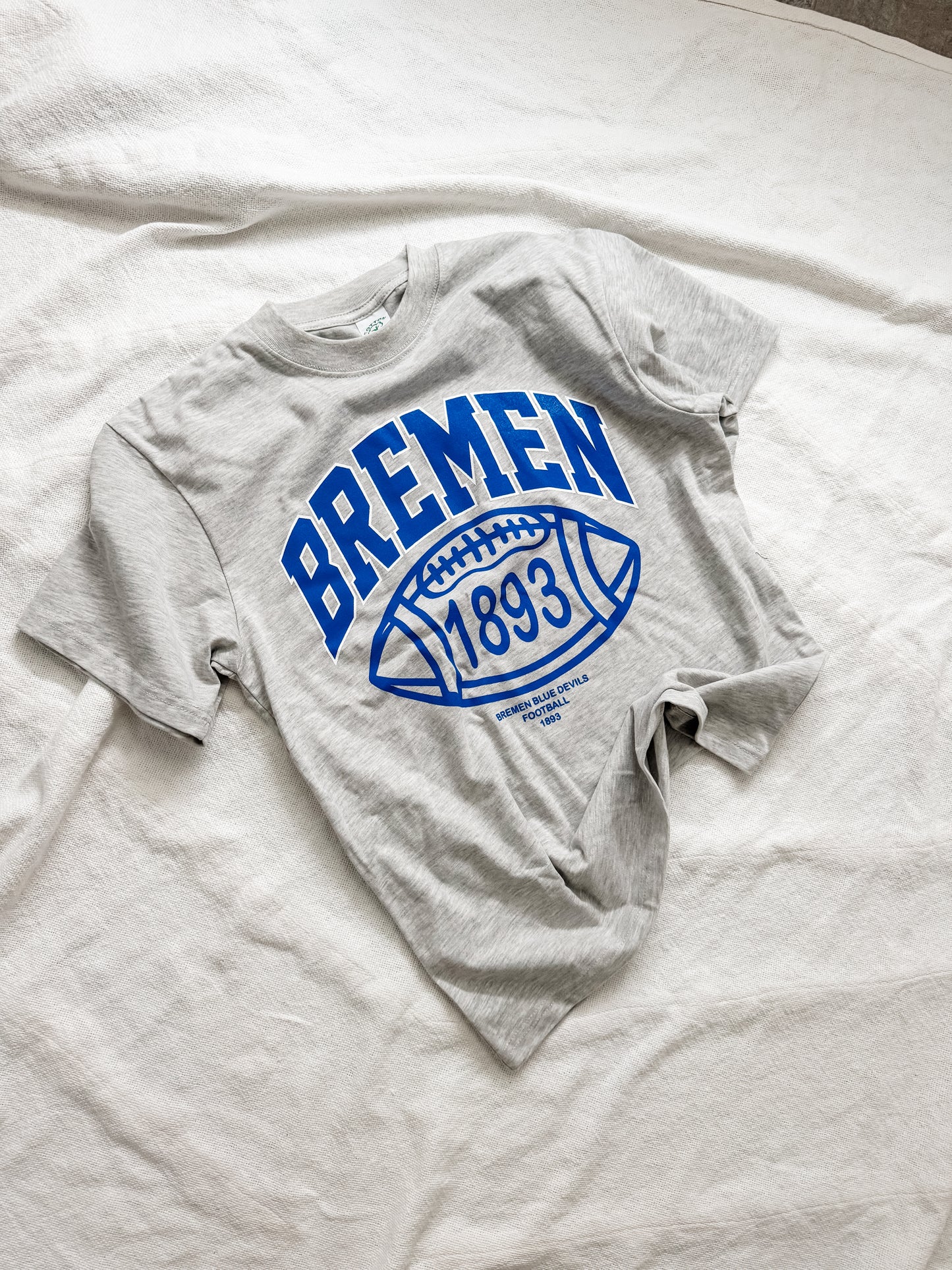 Bremen Blue Devil Grey Football Tee
