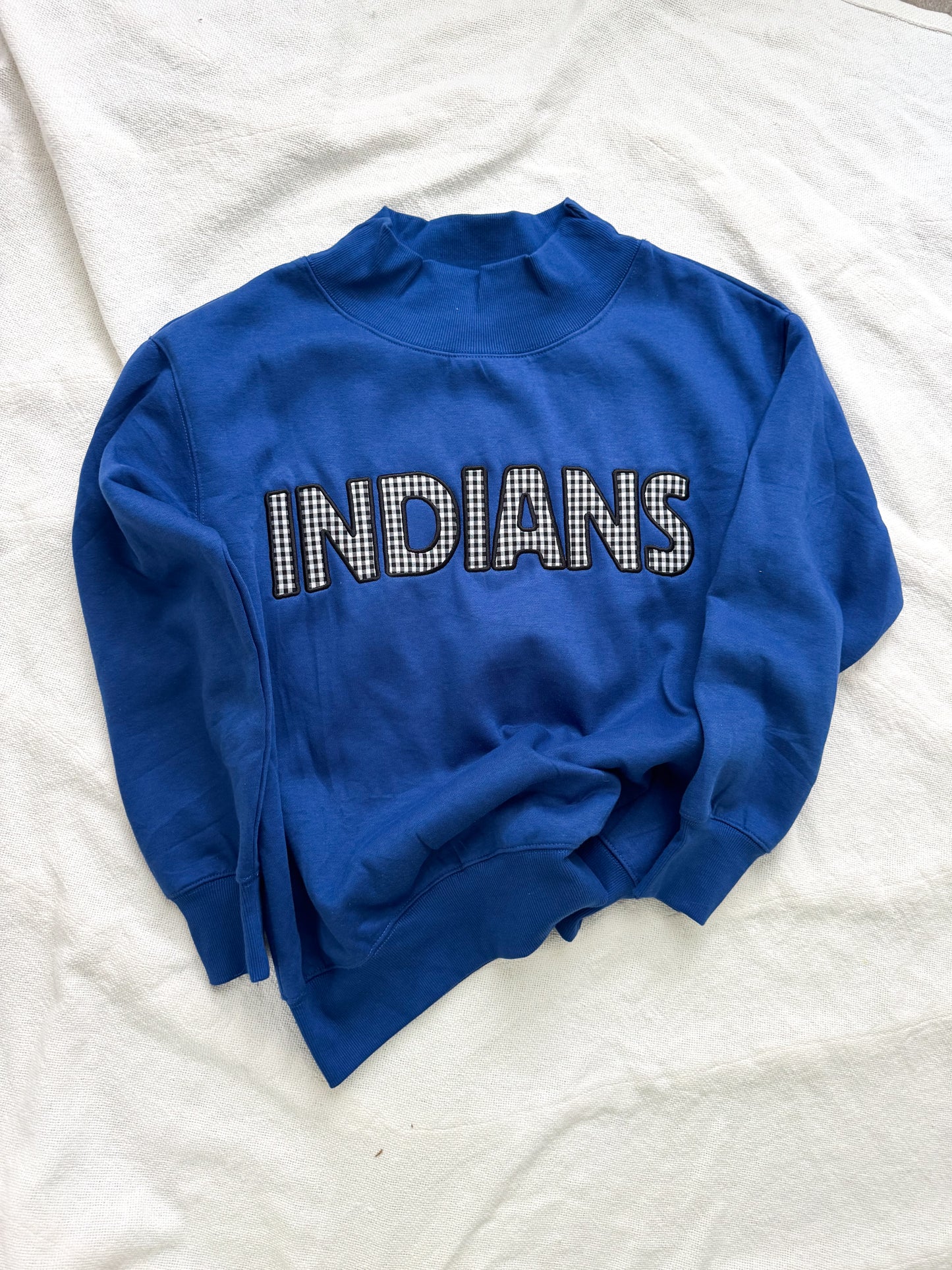 Indians Gingham Mockneck