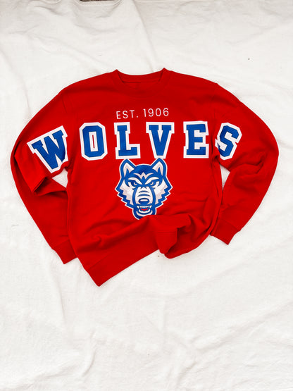 WOLVES mascot sweatshirt