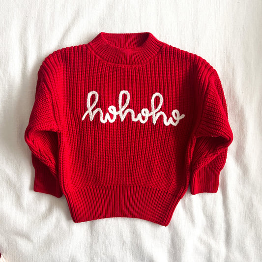 HOHOHO hand embroidered sweater PREORDER