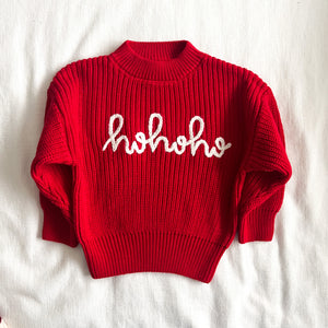 HOHOHO hand embroidered sweater