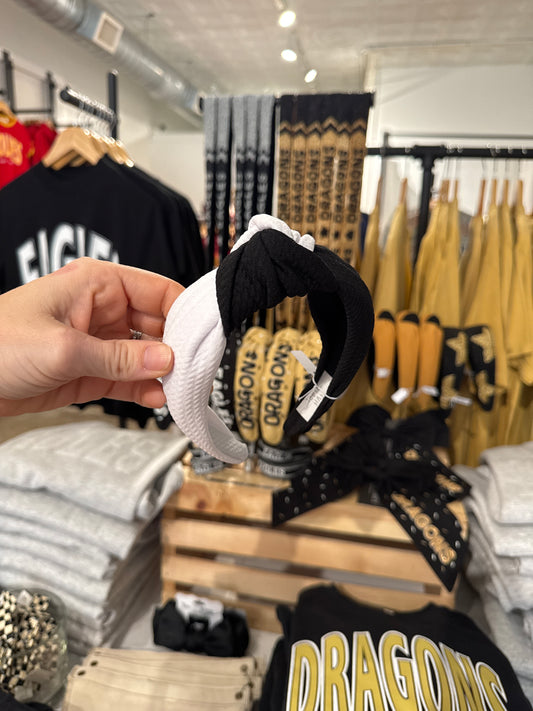 B&W Knot Headband