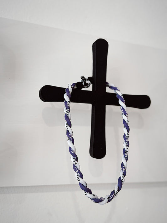 Purple Baseball Necklace
