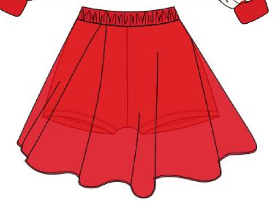 RED skort (preorder)