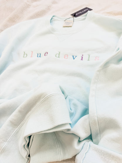 BLUE DEVILS Embroidered Sweatshirt