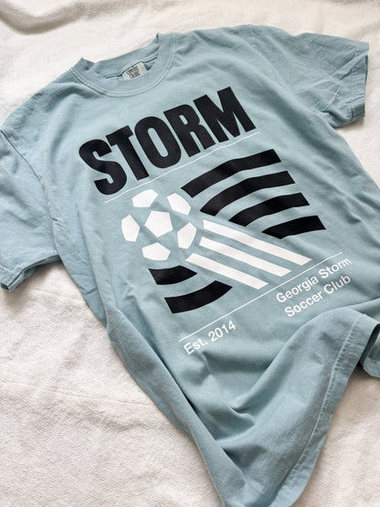STORM CLUB tee (vintage blue)