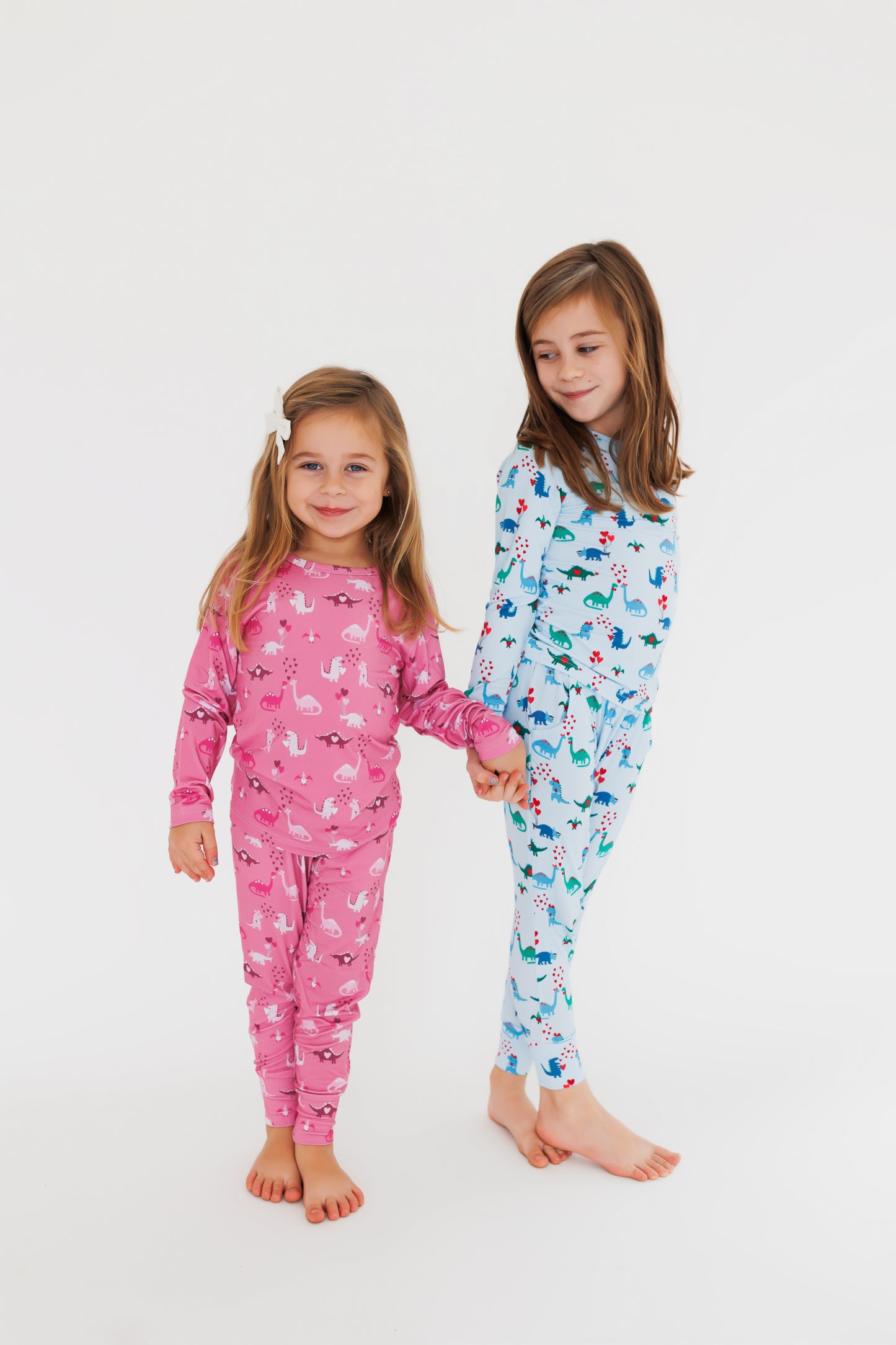 VALENTINE DINO (purple) pajamas two piece