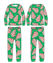 Load image into Gallery viewer, CHRISTMAS CAKE (green) pajamas two piece