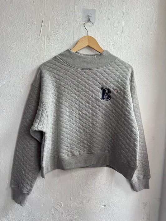 BERRY Gray mockneck