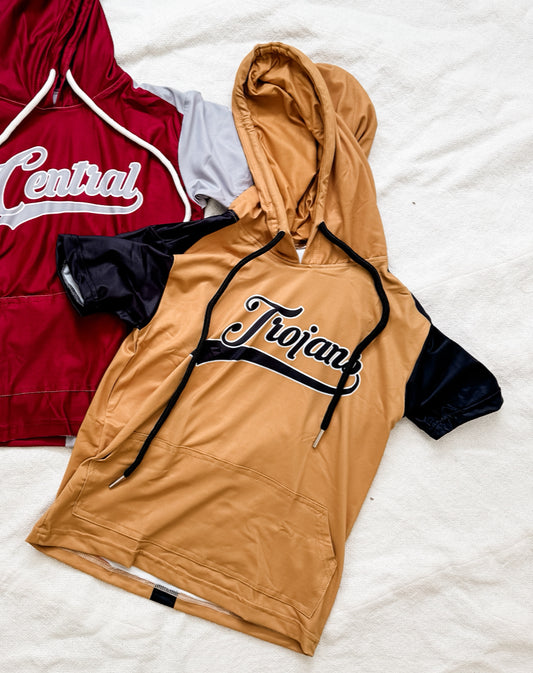 TROJANS short sleeve athletic hoodie