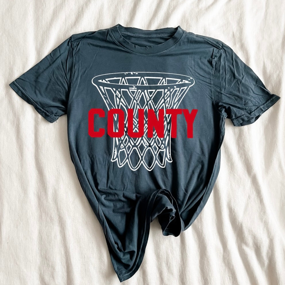 COUNTY HOOP distressed tee