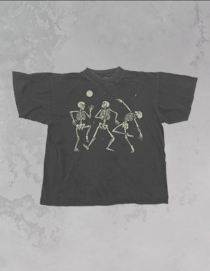 dancing skeleton glow shirt