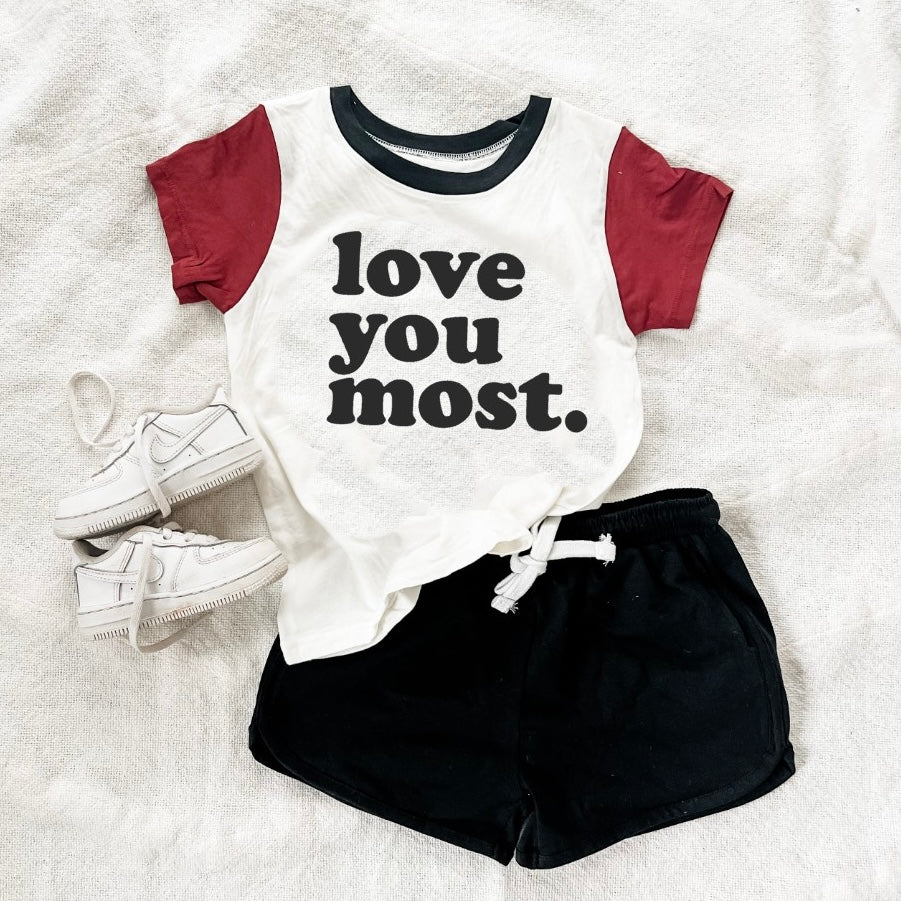 love you most adult tee