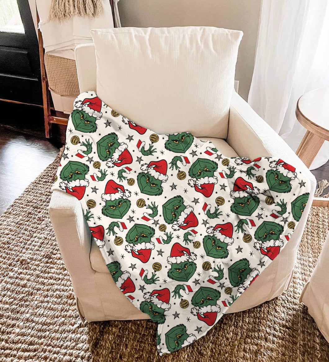 GRINCH CREAM blanket (4 week preorder)
