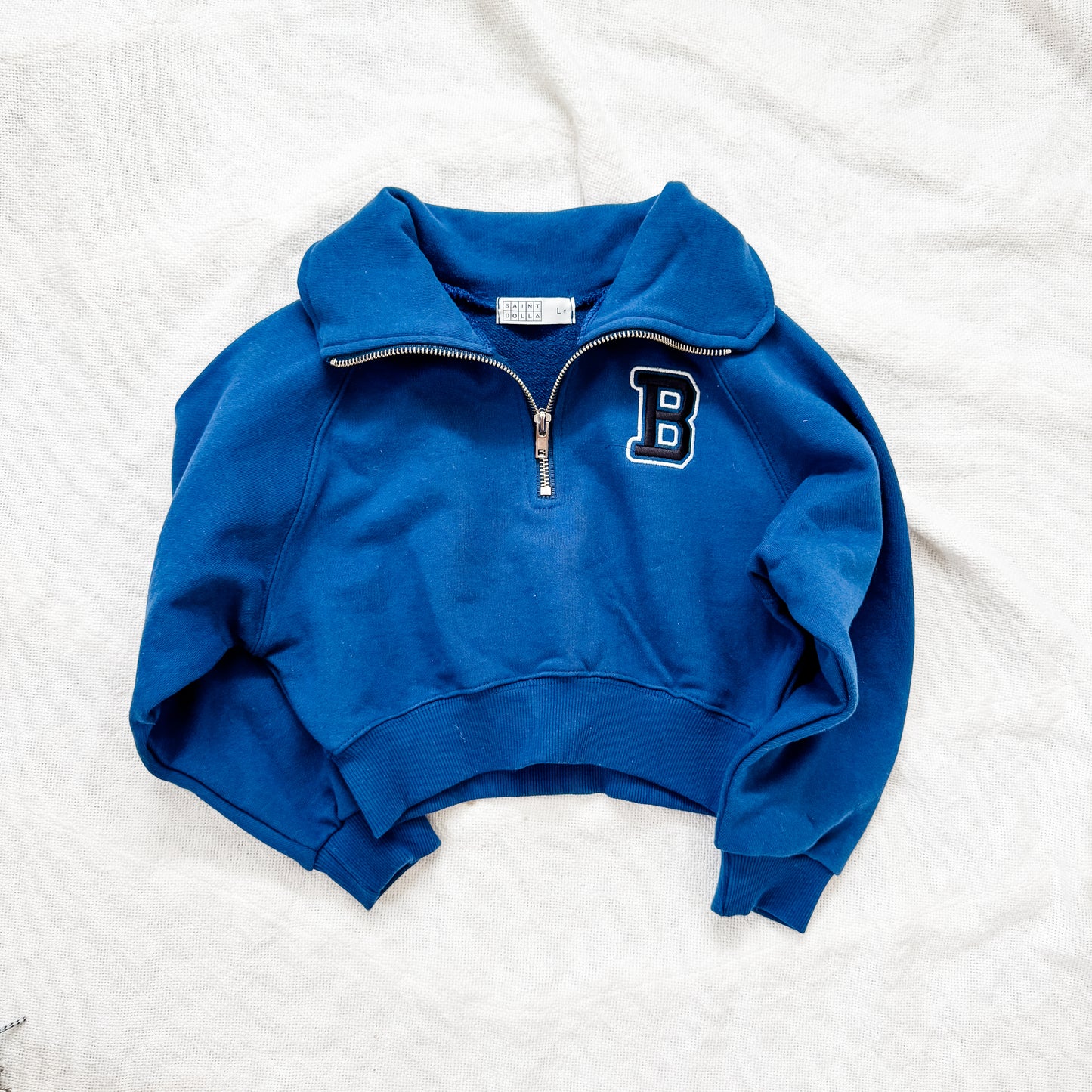 B quarter zip crop