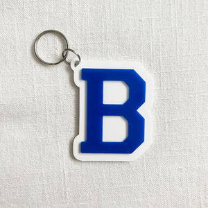 B keychain (blue)