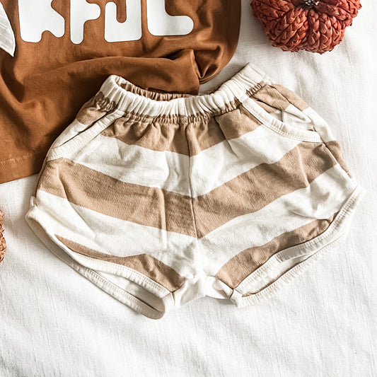 Terry stripe shorts