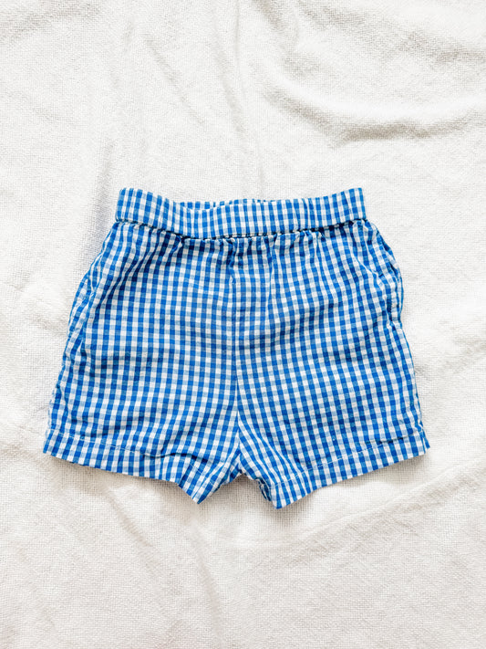 BLUE GINGHAM shorts kids