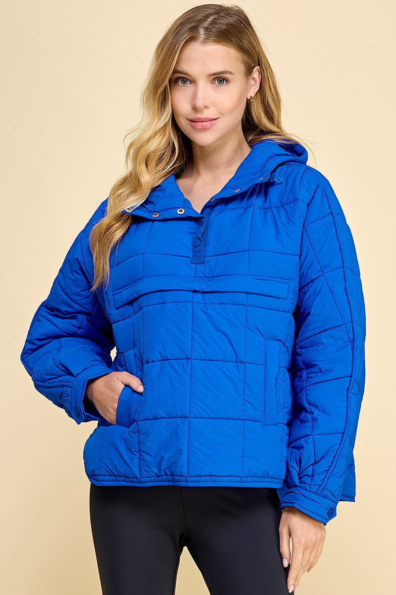 packable quilted hoodie
