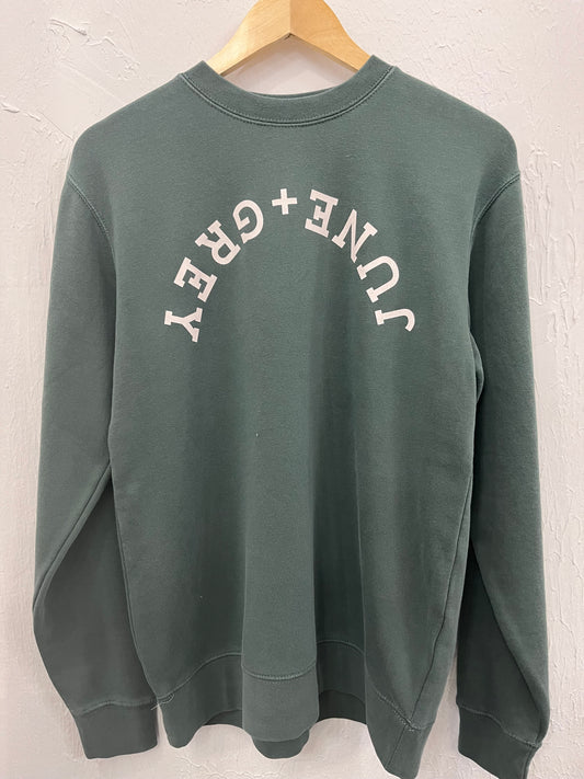 Green June+Grey sweatshirt