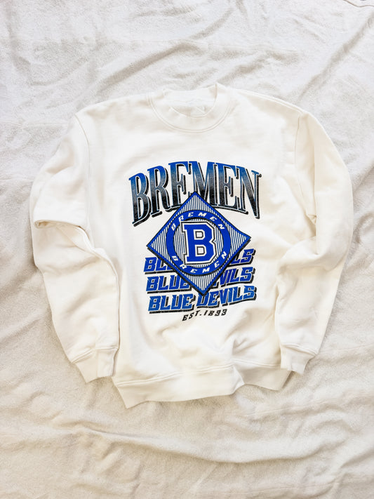 Bremen White Retro Sweatshirt