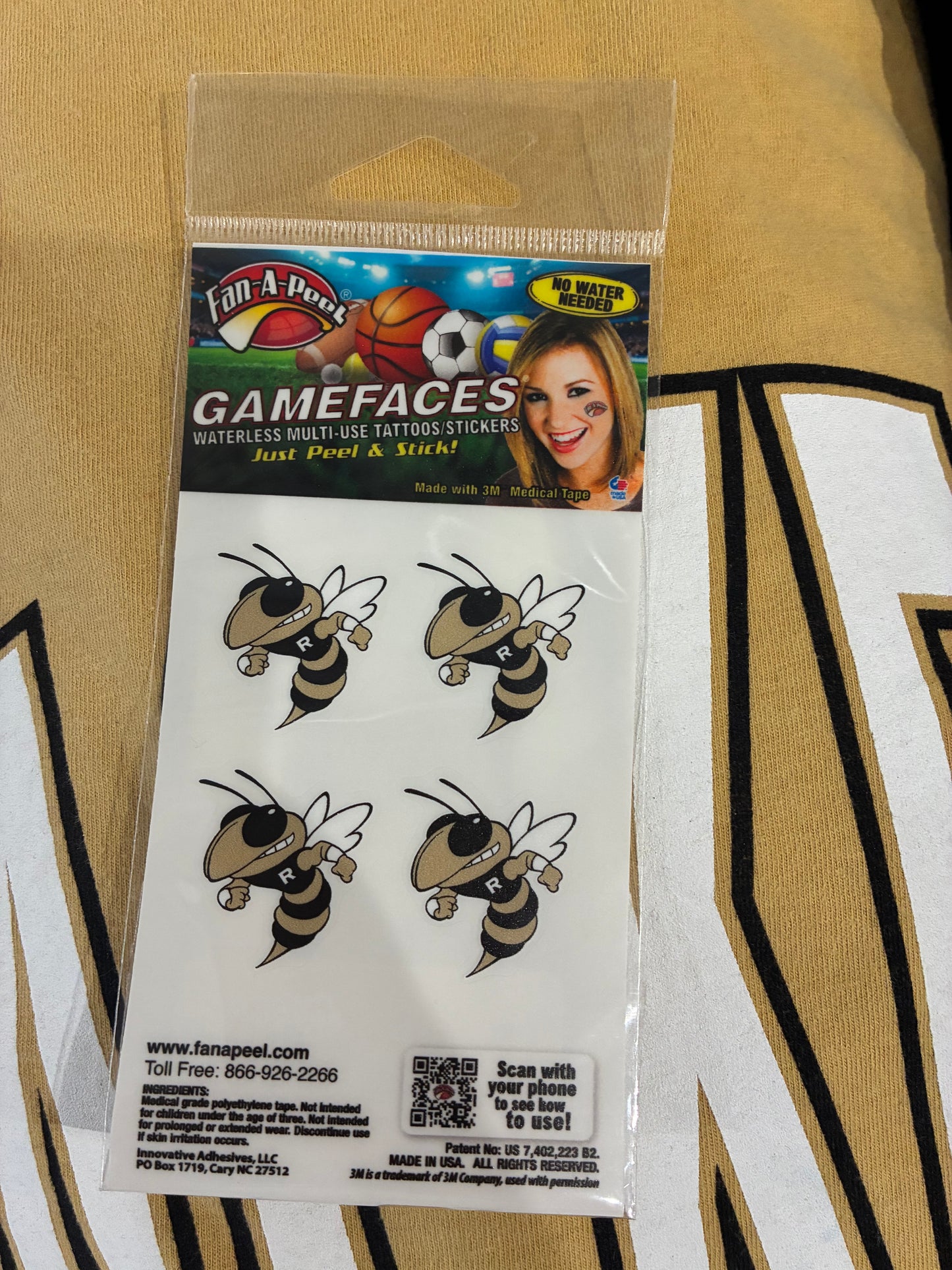 ROCKMART YELLOWJACKETS Face Stickers