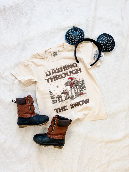 dashing through the snow tee