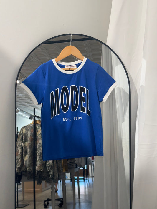 MODEL kids ringer  tee