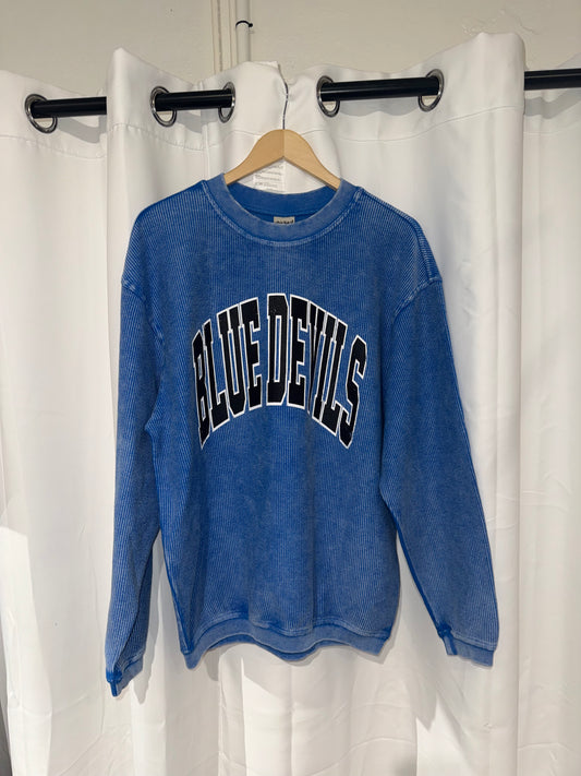 BLUE DEVILS corded crew (blue)