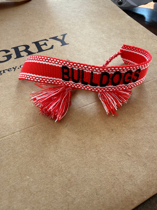 CEDERTOWN BULLDOGS Red Woven Bracelet