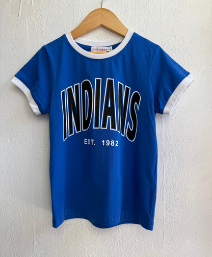INDIANS kids ringer tee