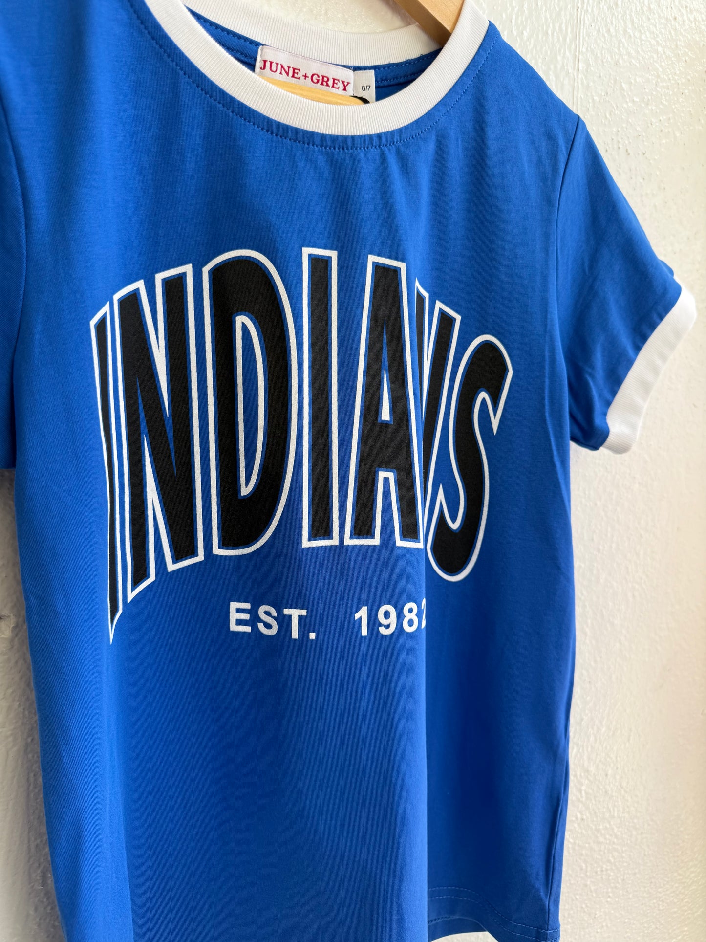 INDIANS kids ringer tee