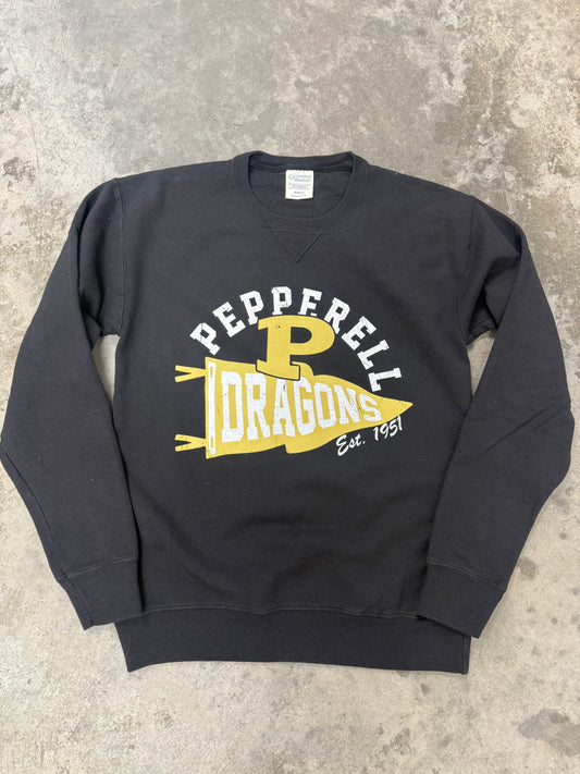 PEPPERELL DRAGONS PENNANT FLAG CREWNECK