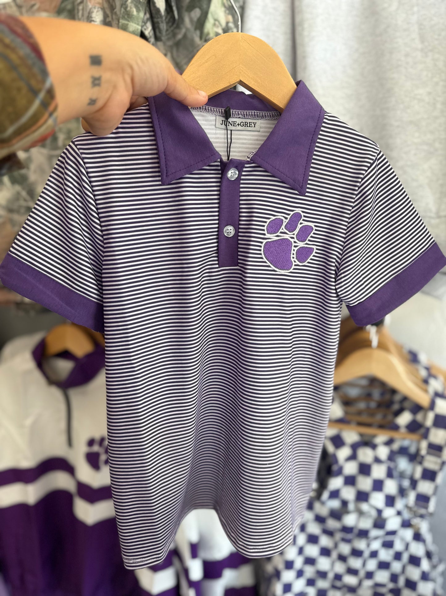PAW Purple Polo
